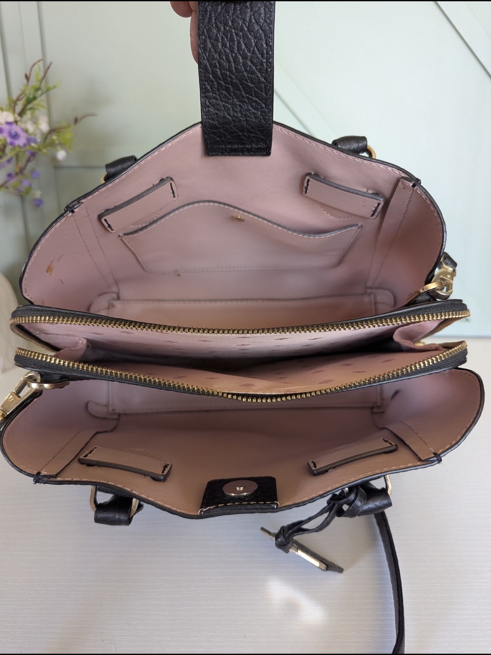 Kate Spade Black Pebbled Leather Satchel Bag - Picture 8 of 11